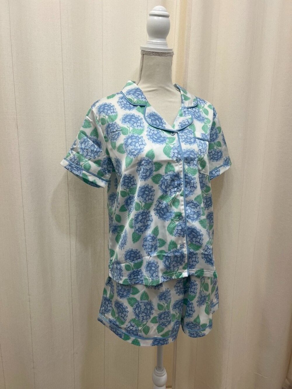 Mary Square - Charlotte Blue Short PJ Set